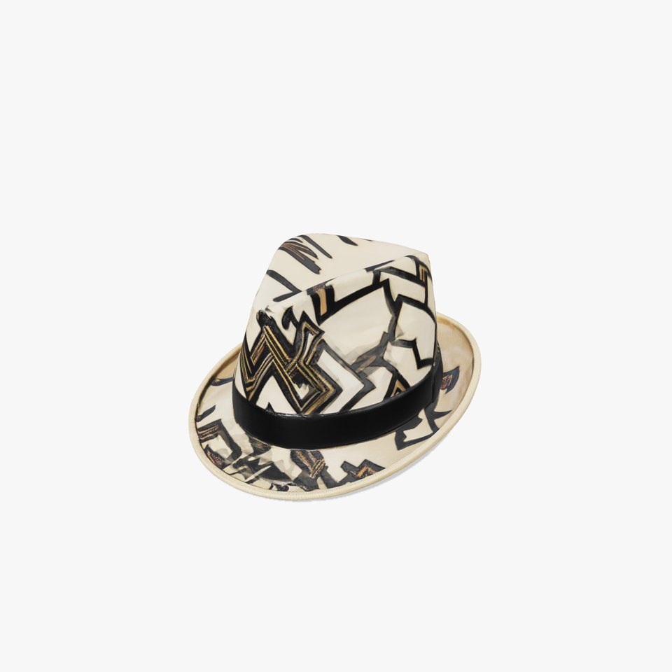 Geometric Pattern Fedora Hat Model Pack